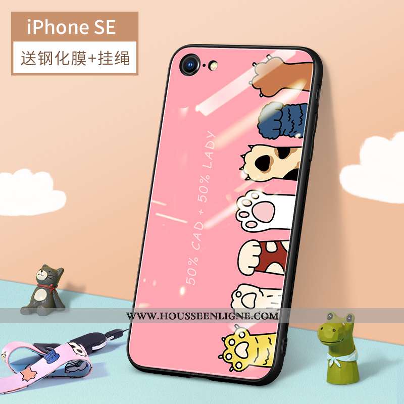 Étui iPhone Se (nouveau) Ultra Tendance Coque Tout Compris Net Rouge Nouveau Légère Blanche