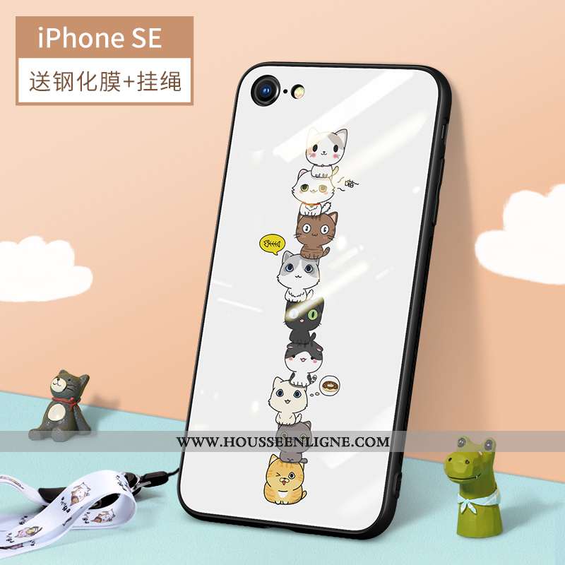 Étui iPhone Se (nouveau) Ultra Tendance Coque Tout Compris Net Rouge Nouveau Légère Blanche
