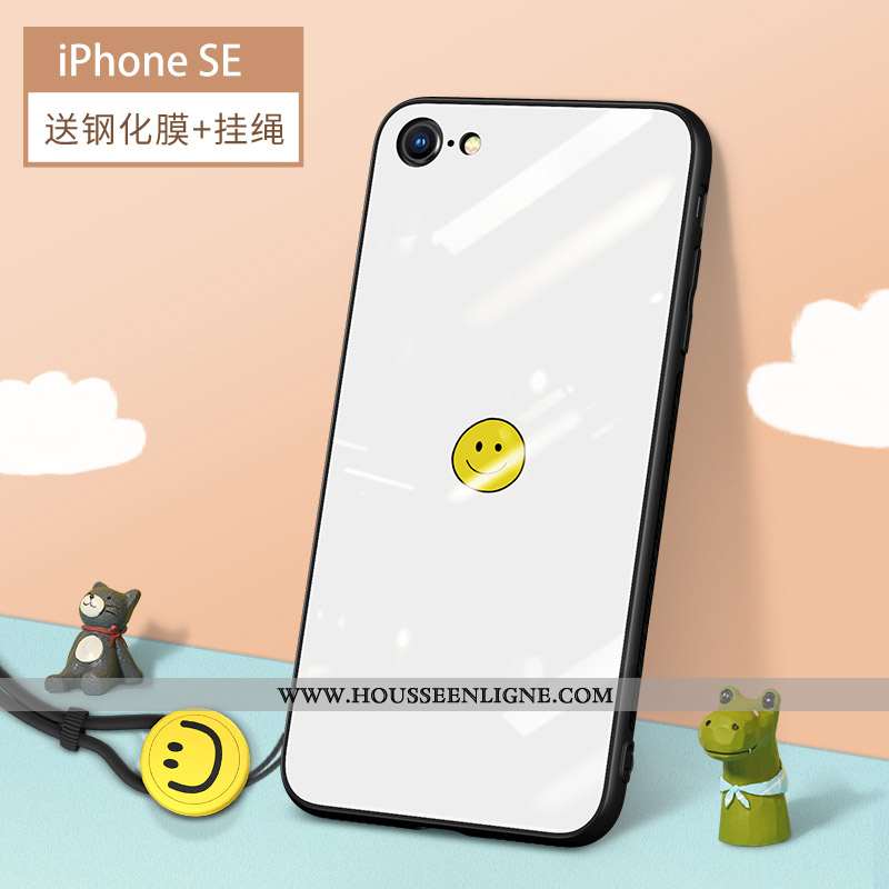 Étui iPhone Se (nouveau) Ultra Tendance Coque Tout Compris Net Rouge Nouveau Légère Blanche