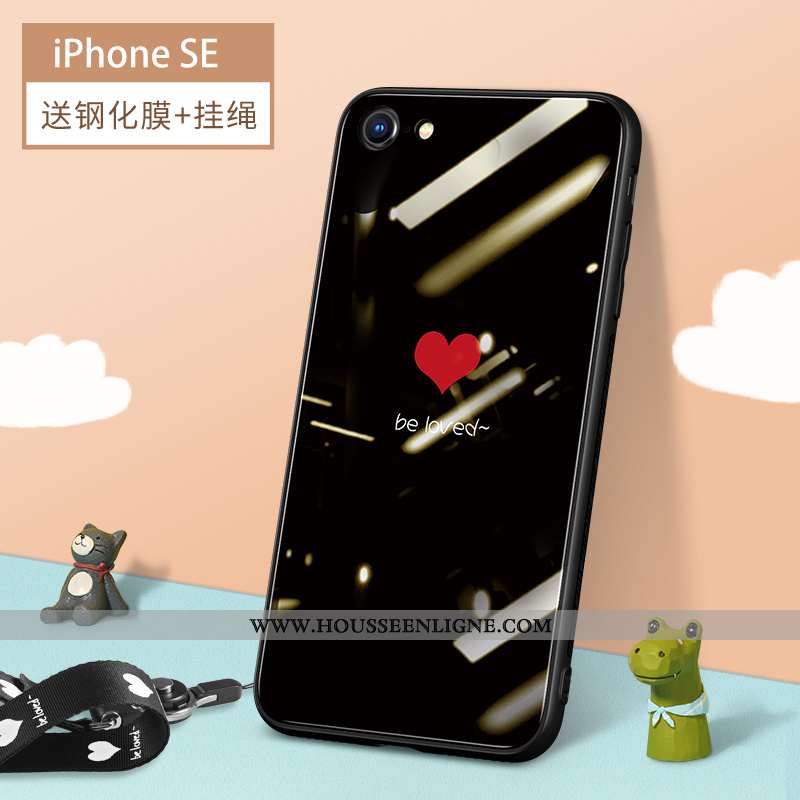 Étui iPhone Se (nouveau) Ultra Tendance Coque Tout Compris Net Rouge Nouveau Légère Blanche