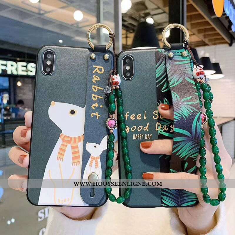 Étui iPhone X Créatif Charmant Coque Frais Vert Personnalité Petit Verte