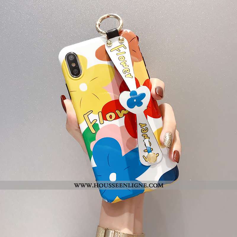 Étui iPhone X Créatif Silicone Anneau Support Protection Coque Rouge