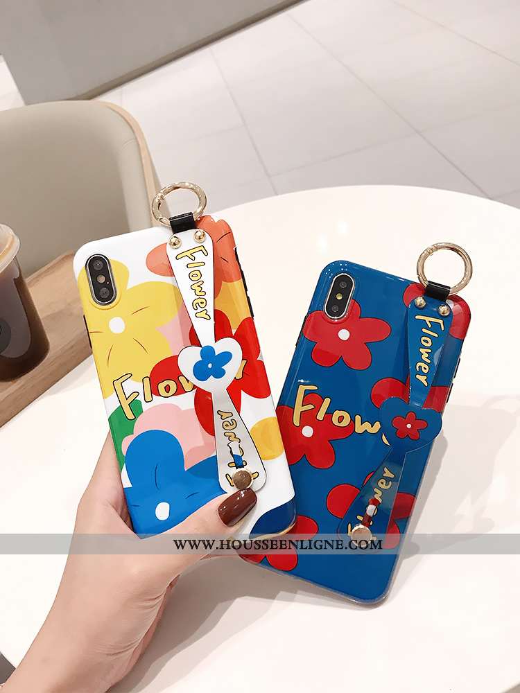 Étui iPhone X Créatif Silicone Anneau Support Protection Coque Rouge