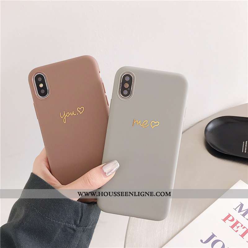 Étui iPhone X Fluide Doux Silicone Coque Clair Petit Gris