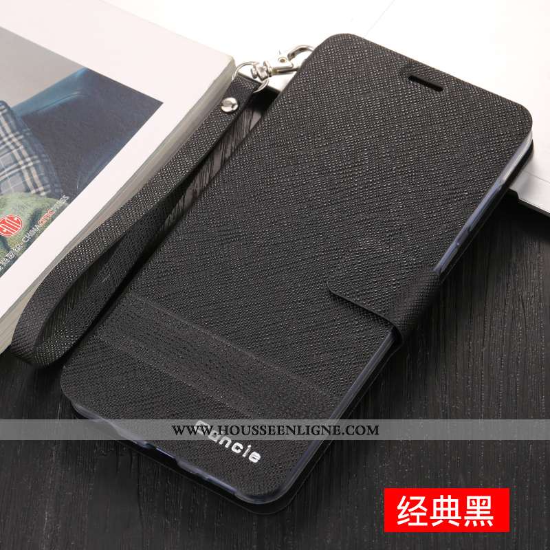 Étui iPhone X Fluide Doux Silicone Cuir Bleu Protection Incassable