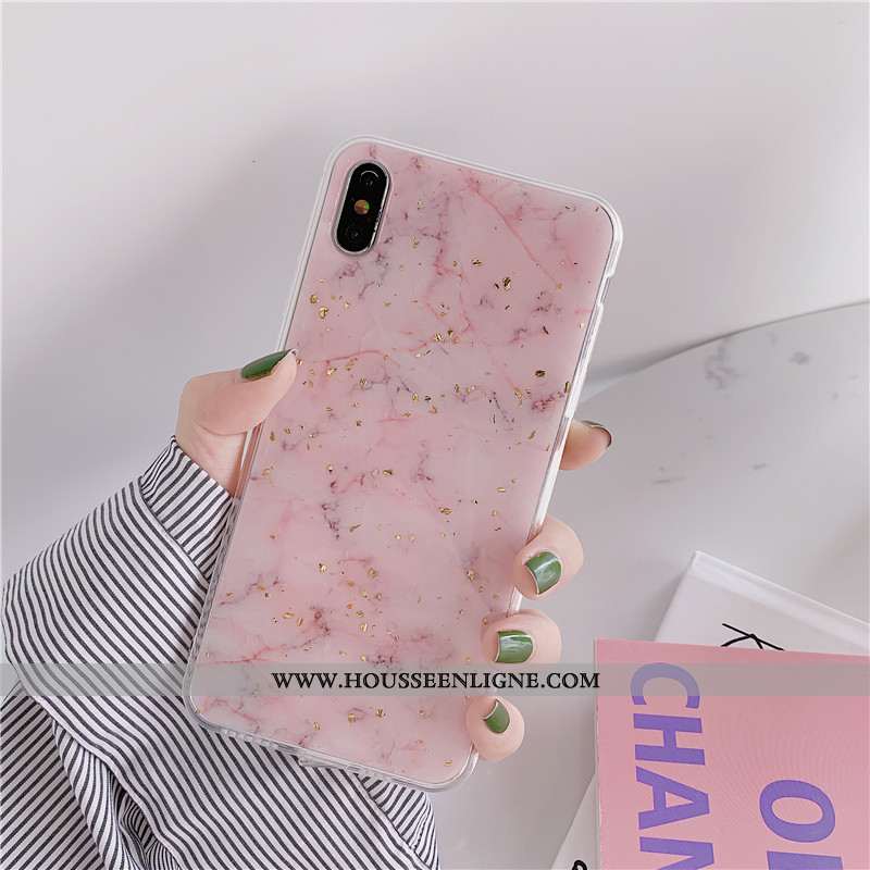 Étui iPhone X Protection Personnalité Or Téléphone Portable Incassable Coque Tout Compris Rose