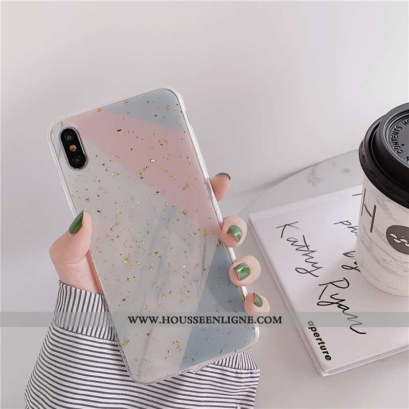 Étui iPhone X Protection Personnalité Or Téléphone Portable Incassable Coque Tout Compris Rose