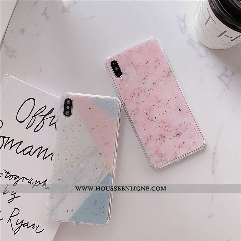 Étui iPhone X Protection Personnalité Or Téléphone Portable Incassable Coque Tout Compris Rose