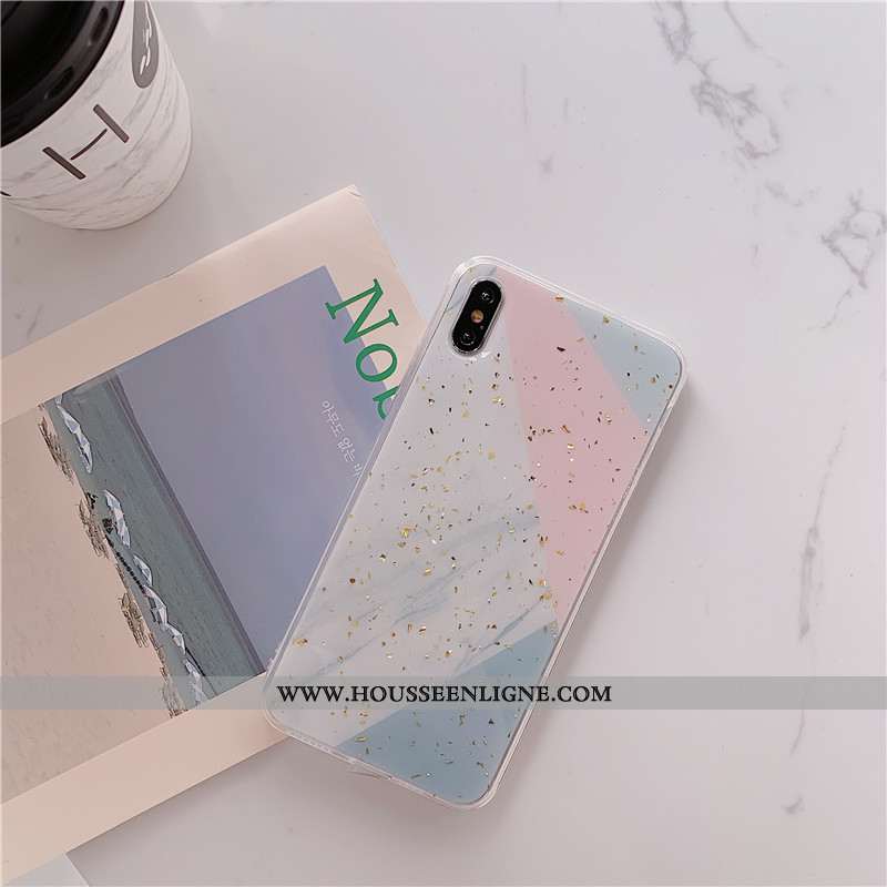 Étui iPhone X Protection Personnalité Or Téléphone Portable Incassable Coque Tout Compris Rose