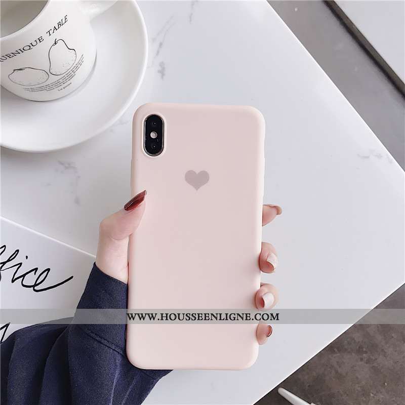 Étui iPhone X Protection Tendance Incassable Fluide Doux Bleu Simple Tout Compris