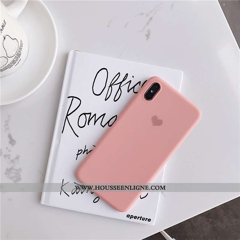 Étui iPhone X Protection Tendance Incassable Fluide Doux Bleu Simple Tout Compris
