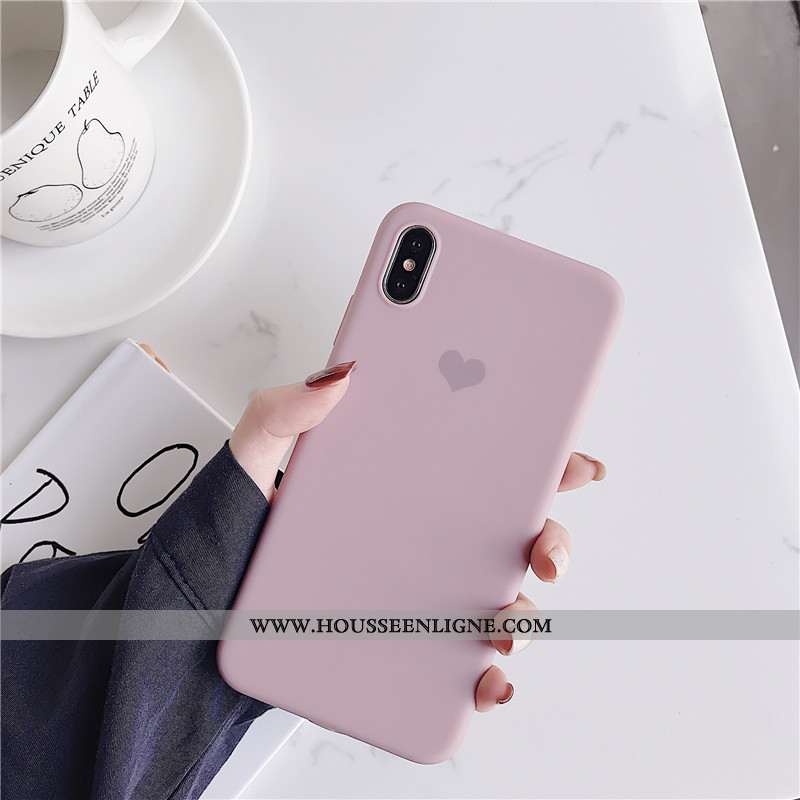 Étui iPhone X Protection Tendance Incassable Fluide Doux Bleu Simple Tout Compris