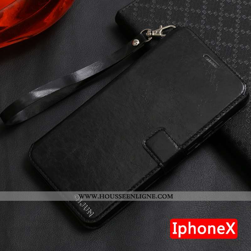 Étui iPhone X Silicone Protection Cuir Coque Téléphone Portable Tout Compris Rouge