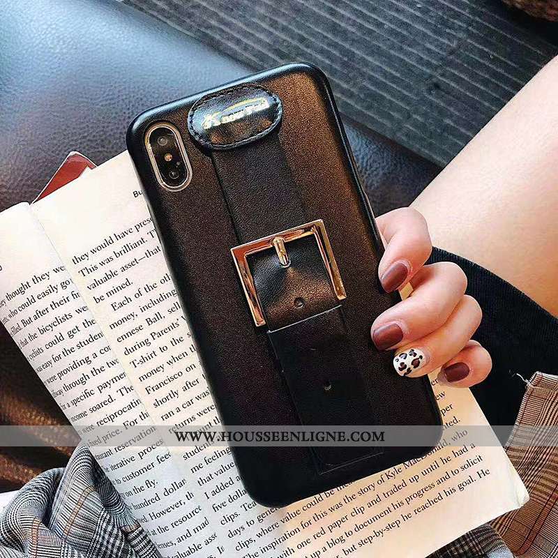 Étui iPhone X Tendance Cuir Amoureux Rouge Élégant Protection Téléphone Portable