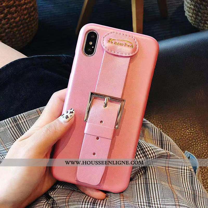 Étui iPhone X Tendance Cuir Amoureux Rouge Élégant Protection Téléphone Portable