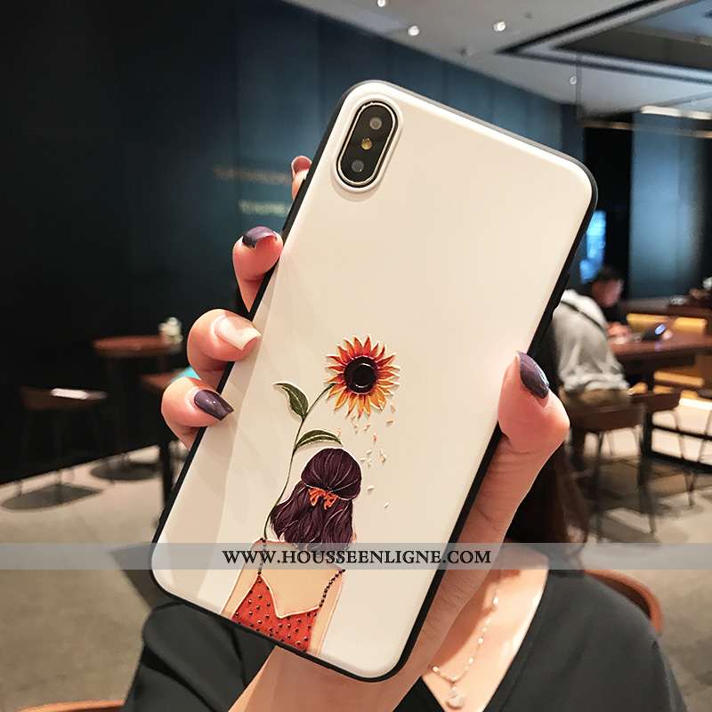 Étui iPhone X Tendance Légère Frais Petit Nouveau Fluide Doux Blanche