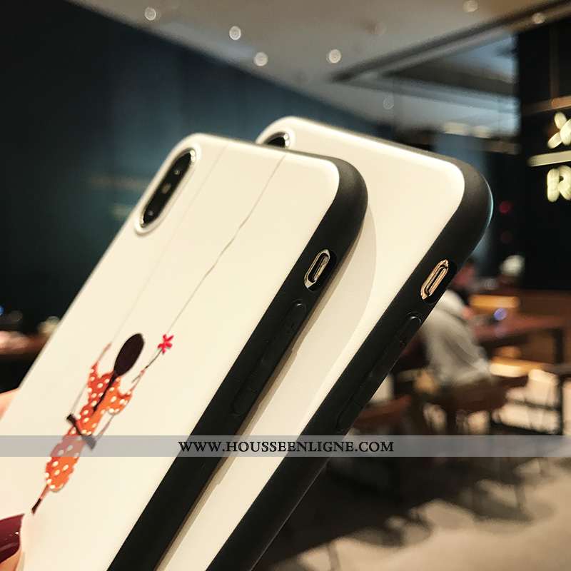 Étui iPhone X Tendance Légère Frais Petit Nouveau Fluide Doux Blanche