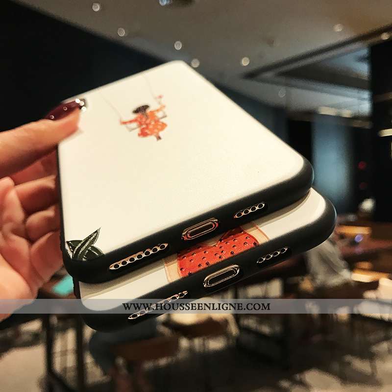 Étui iPhone X Tendance Légère Frais Petit Nouveau Fluide Doux Blanche