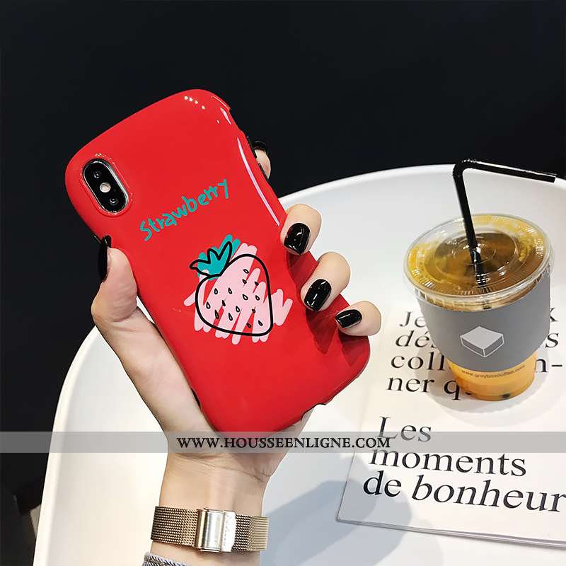 Étui iPhone X Tendance Protection Créatif Nouveau Coque Rouge