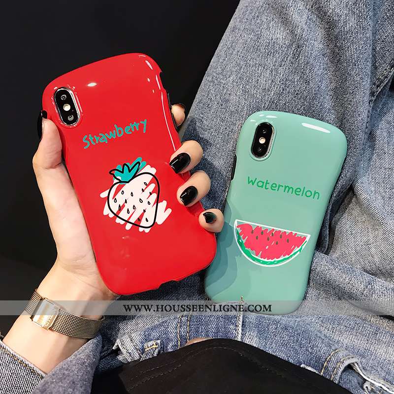 Étui iPhone X Tendance Protection Créatif Nouveau Coque Rouge