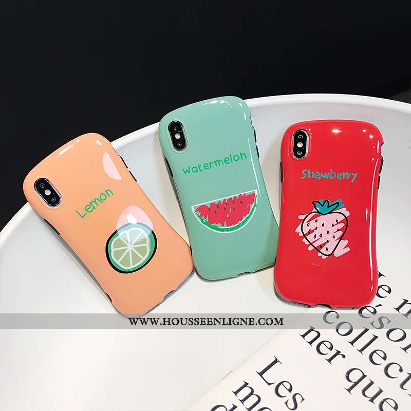 Étui iPhone X Tendance Protection Créatif Nouveau Coque Rouge