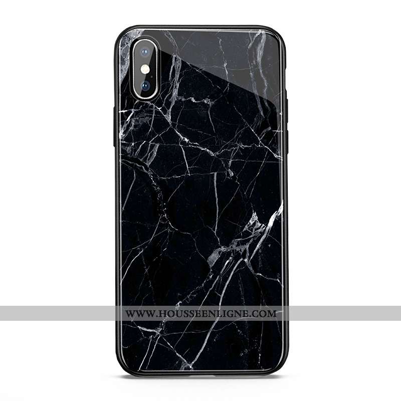 Étui iPhone X Verre Protection Nouveau Blanc Téléphone Portable Coque Grand Noir