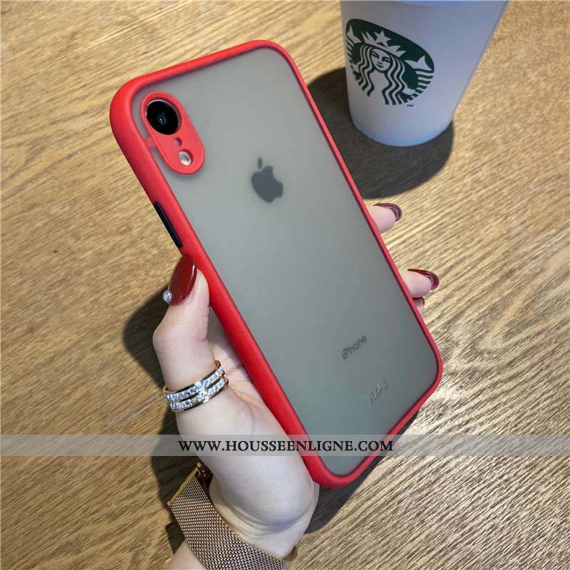Étui iPhone Xr Délavé En Daim Tendance Luxe Incassable Téléphone Portable Noir Tout Compris