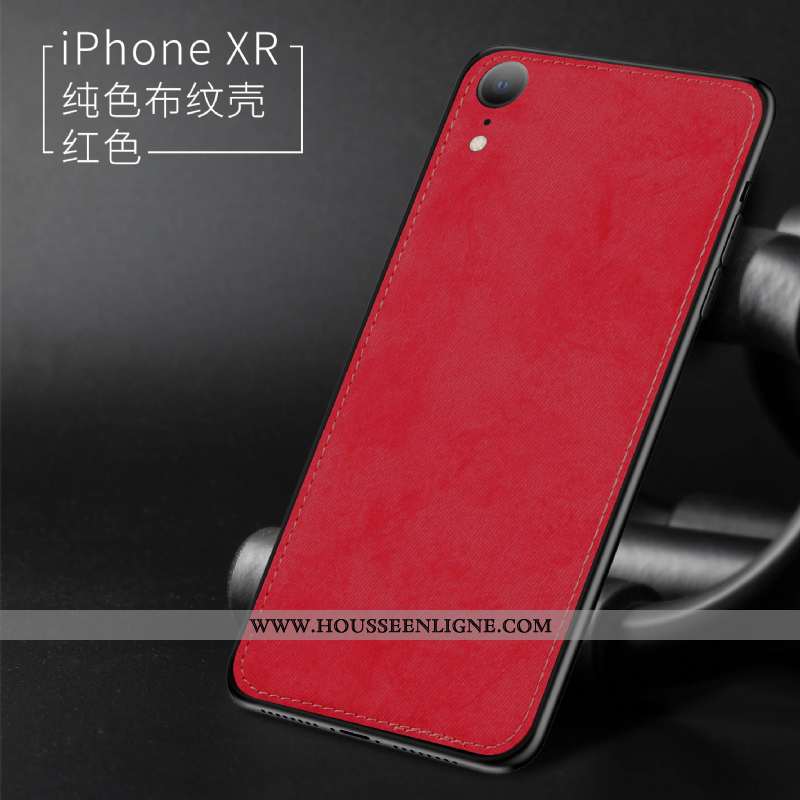 Étui iPhone Xr Modèle Fleurie Fluide Doux Nouveau Protection Ultra Tissu Gris