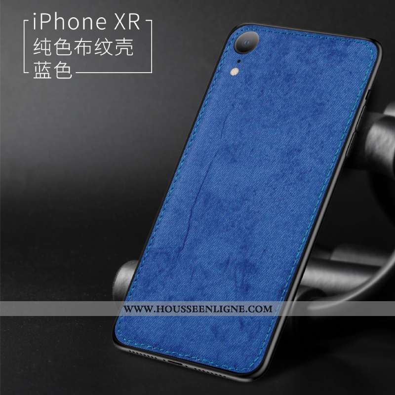 Étui iPhone Xr Modèle Fleurie Fluide Doux Nouveau Protection Ultra Tissu Gris