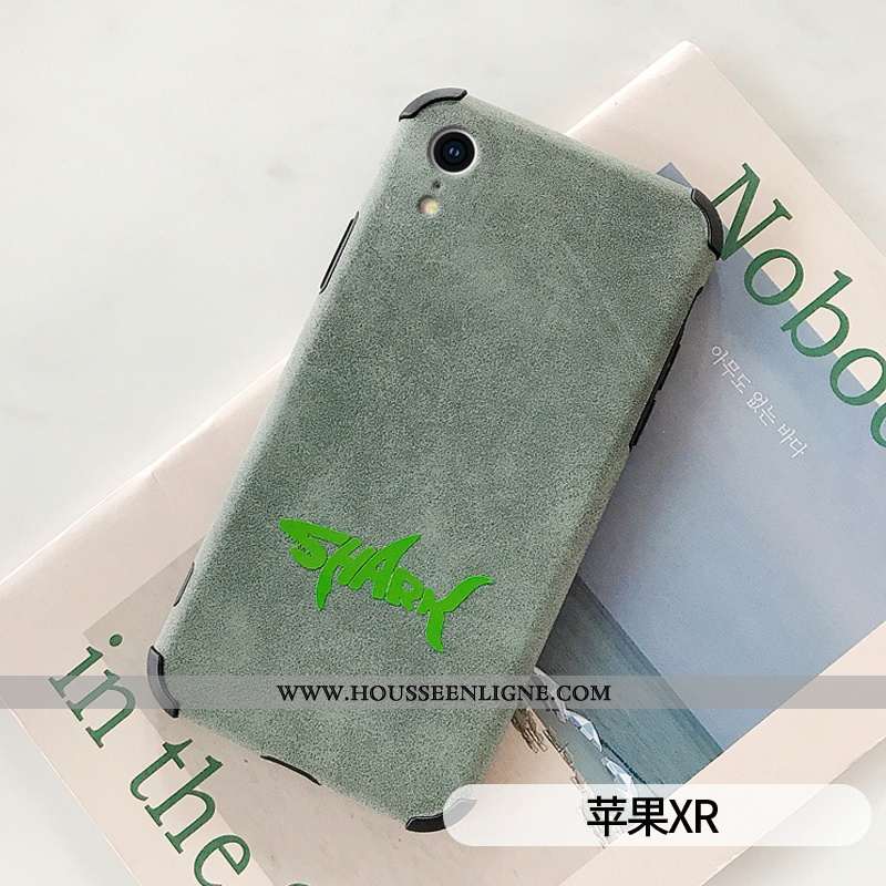 Étui iPhone Xr Ultra Légère Incassable Téléphone Portable Silicone Fluide Doux Verte