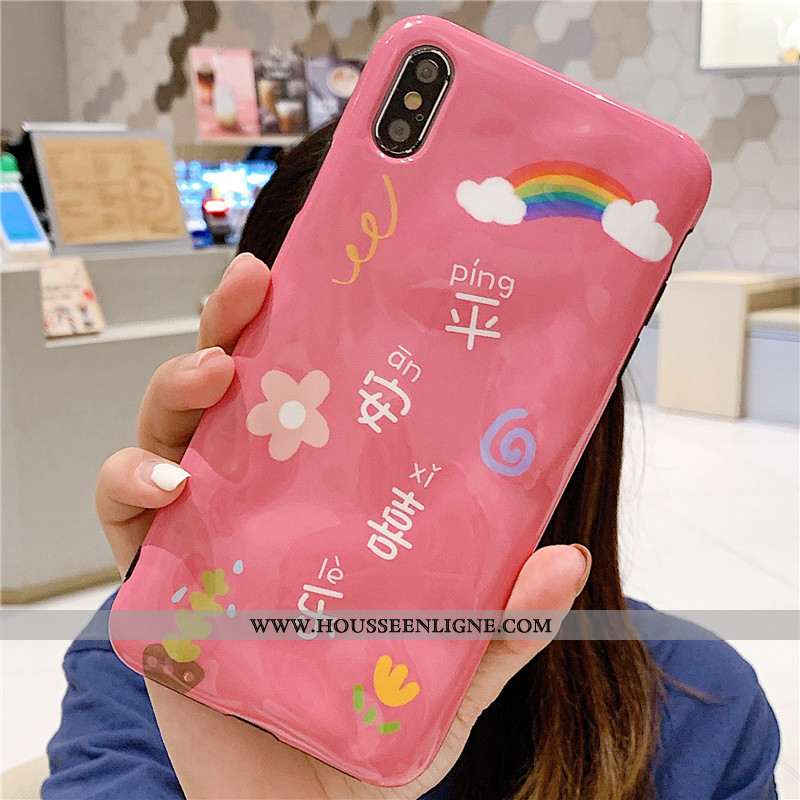 Étui iPhone Xs Fluide Doux Personnalité Amoureux Vert Style Chinois Nouveau Coque Verte
