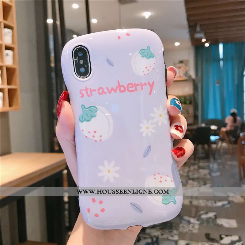 Étui iPhone Xs Fluide Doux Silicone Petit Incassable Blanc Coque Téléphone Portable Blanche