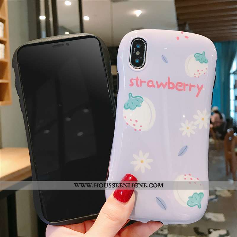 Étui iPhone Xs Fluide Doux Silicone Petit Incassable Blanc Coque Téléphone Portable Blanche