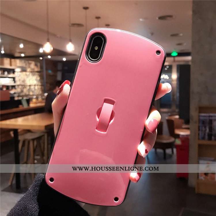 Étui iPhone Xs Fluide Doux Téléphone Portable Rouge Couleur Unie Nouveau Coque Incassable