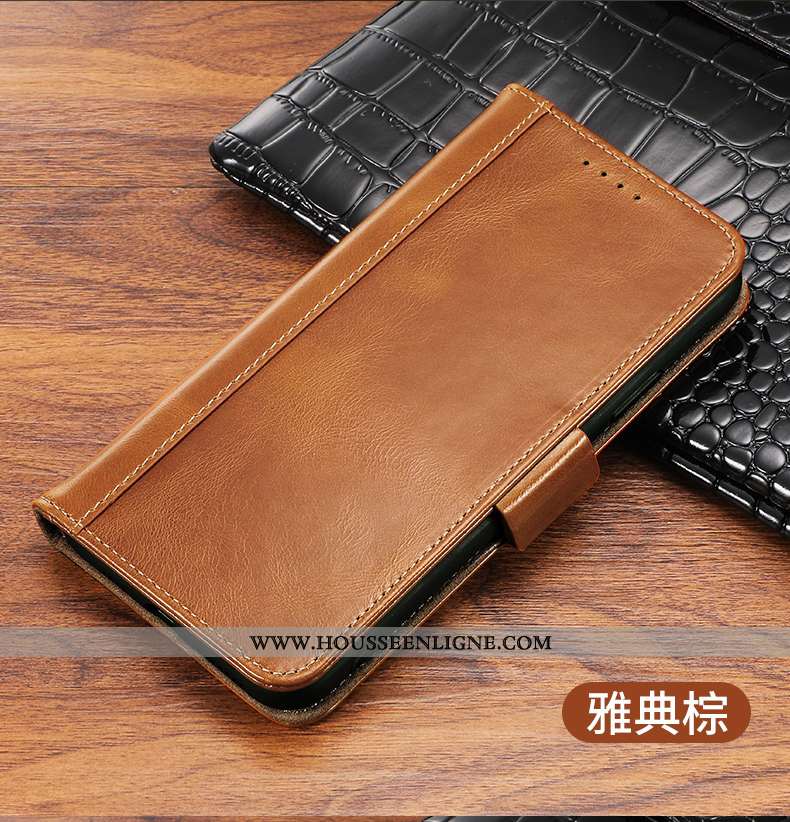 Étui iPhone Xs Max Cuir Portefeuille Coque Bovins Carte Téléphone Portable Rouge