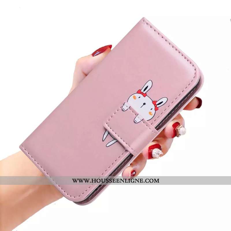 Étui iPhone Xs Max Cuir Protection Rouge Clamshell Téléphone Portable Charmant Coque