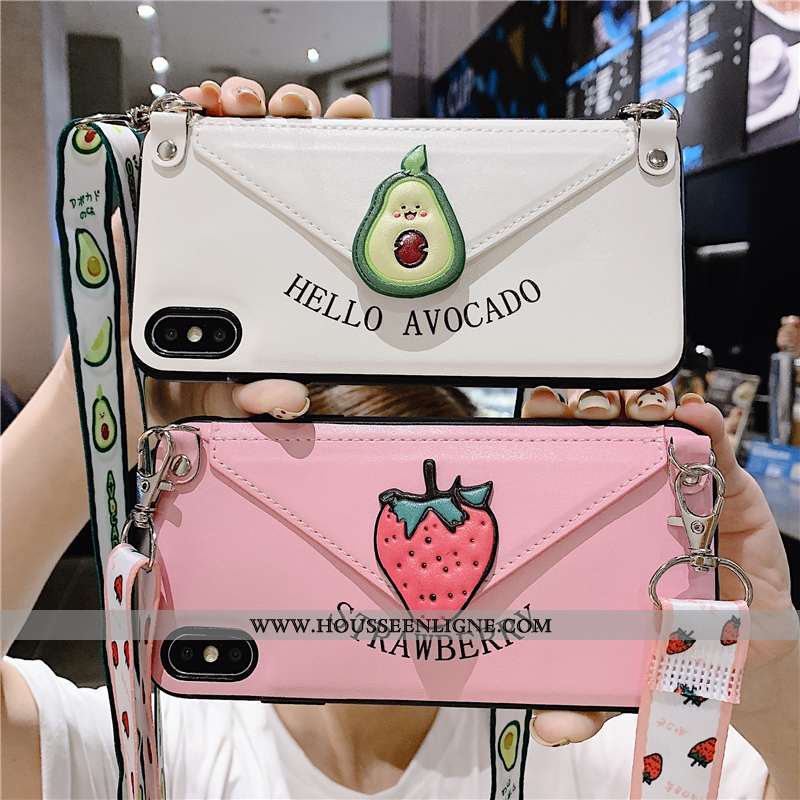 Étui iPhone Xs Max Fluide Doux Ornements Suspendus Téléphone Portable Tout Compris Coque Support Inc