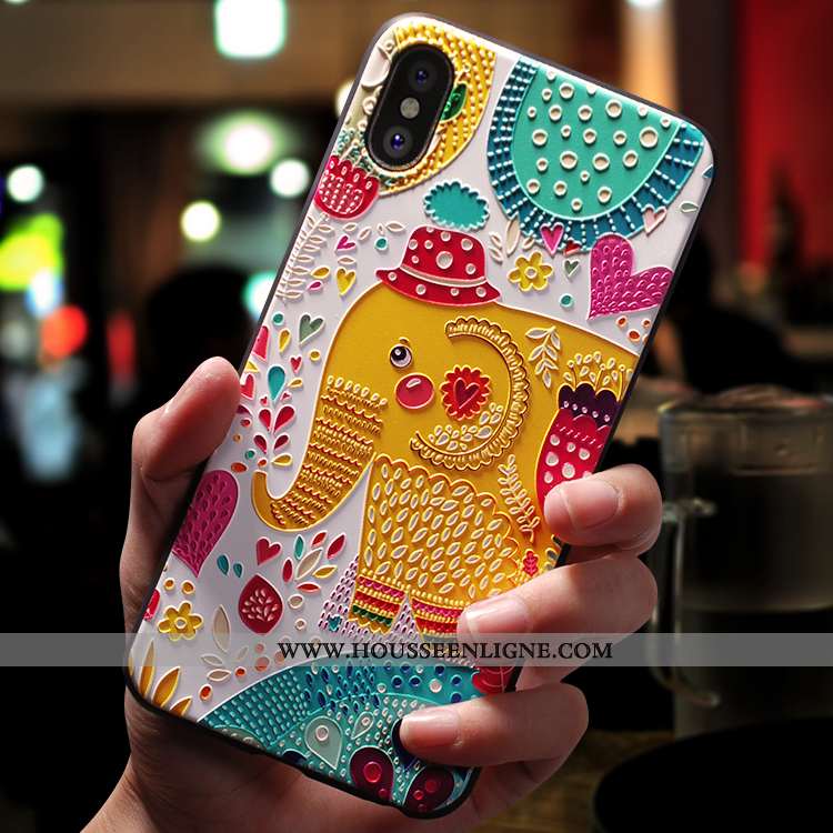 Étui iPhone Xs Max Légère Fluide Doux Téléphone Portable Rose Ornements Suspendus Tendance Ultra