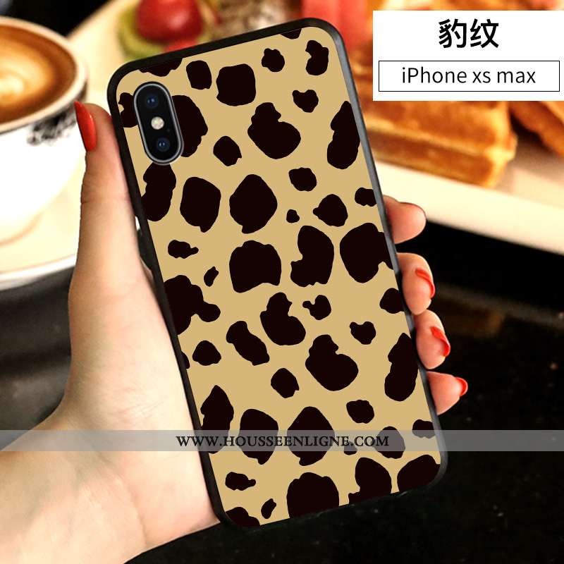 Étui iPhone Xs Max Personnalité Créatif Dessin Animé Blanc Incassable Amoureux Net Rouge Blanche