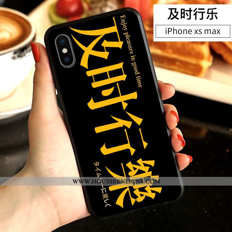 Étui iPhone Xs Max Personnalité Créatif Dessin Animé Blanc Incassable Amoureux Net Rouge Blanche