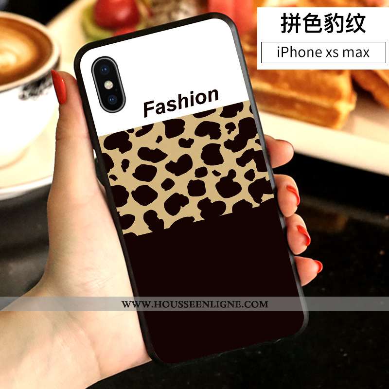 Étui iPhone Xs Max Personnalité Créatif Dessin Animé Blanc Incassable Amoureux Net Rouge Blanche