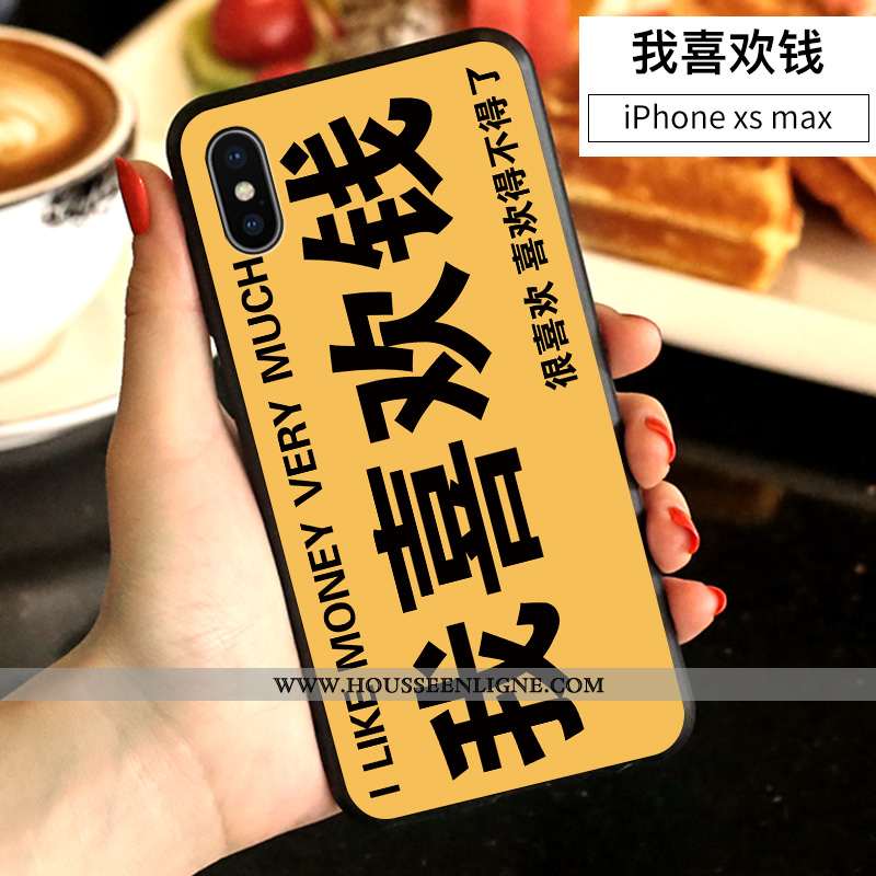 Étui iPhone Xs Max Personnalité Créatif Dessin Animé Blanc Incassable Amoureux Net Rouge Blanche