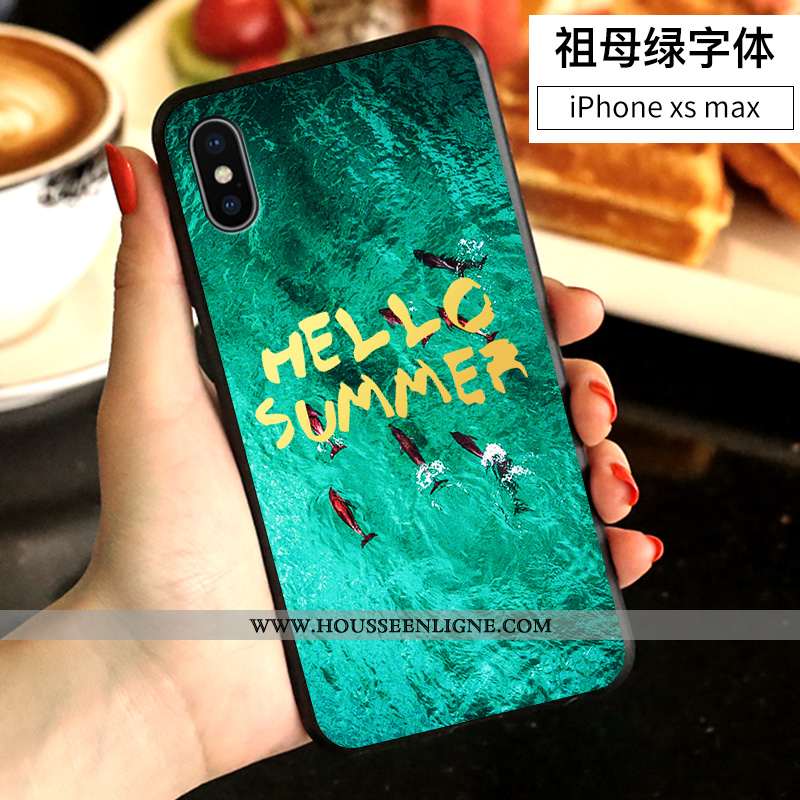 Étui iPhone Xs Max Personnalité Créatif Dessin Animé Blanc Incassable Amoureux Net Rouge Blanche