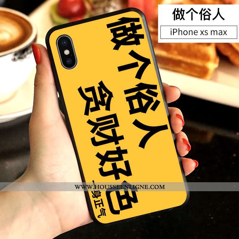 Étui iPhone Xs Max Personnalité Créatif Dessin Animé Blanc Incassable Amoureux Net Rouge Blanche