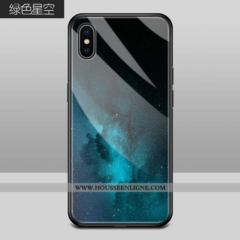 Étui iPhone Xs Max Personnalité Créatif Protection Amoureux Difficile Tendance Verte