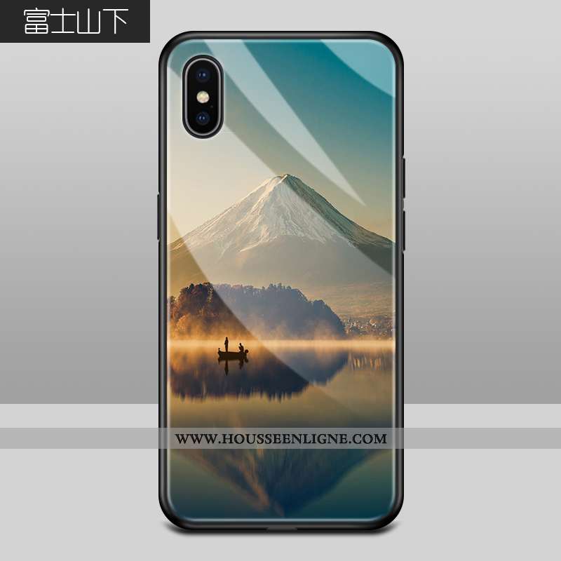 Étui iPhone Xs Max Personnalité Créatif Protection Amoureux Difficile Tendance Verte