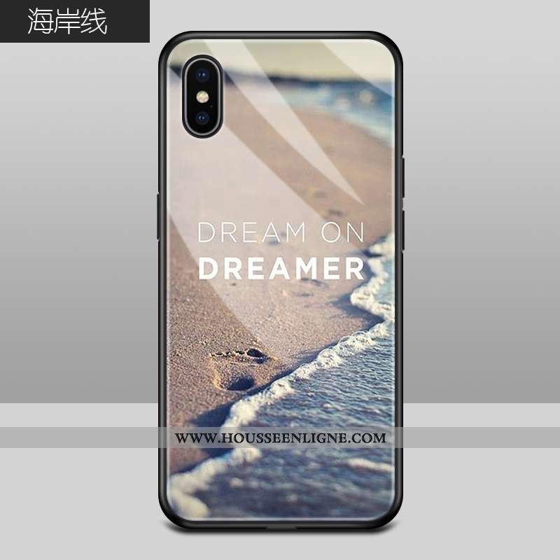 Étui iPhone Xs Max Personnalité Créatif Protection Amoureux Difficile Tendance Verte
