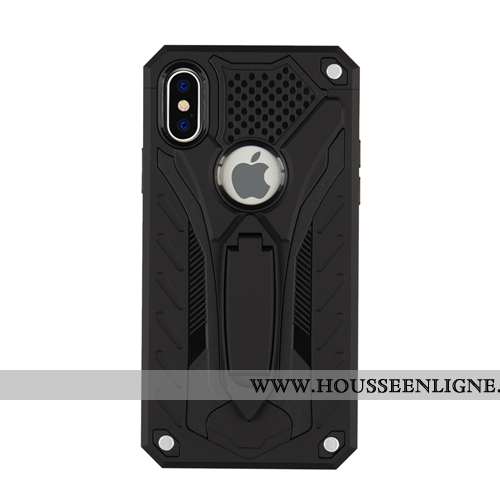 Étui iPhone Xs Max Protection Incassable Coque Noir Support Armure Faire Du Vélo