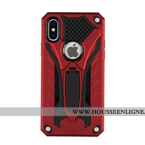 Étui iPhone Xs Max Protection Incassable Coque Noir Support Armure Faire Du Vélo