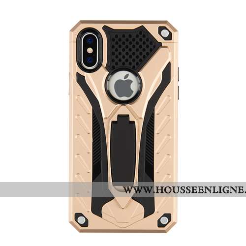 Étui iPhone Xs Max Protection Incassable Coque Noir Support Armure Faire Du Vélo